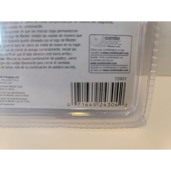 Master Lock Password Plus Letters + Numbers Security Lock. New, Blue In Color - Picture 3 of 3